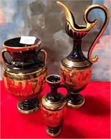 114 - 24K GOLD ACCENTED GREECIAN CERAMICS