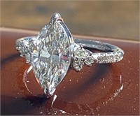 2.01 Cts Marquise Diamond Engagement Ring