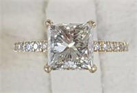 2.62 Cts Princess Diamond Engagement Ring