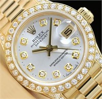 Rolex Ladies President Datejust Diamond Watch