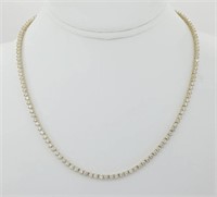 $ 17,000 5.50 Ct Straight Line Diamond Necklace