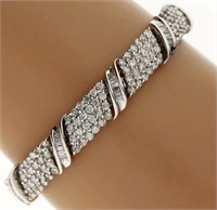 $ 16,850 7.92 Ct Diamond Spiral Swirl Bracelet