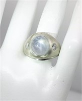 $ 10,000 12 Ct Blue Star Sapphire Diamond Men Ring