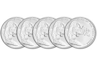 Five 1 OZ Highland Mint Silver Round