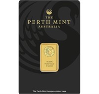 5 Gram Gold Bar- Perth Mint -