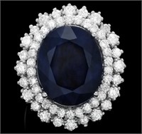 $ 14,765 13 Ct Sapphire 1.85 Ct Diamond Ring