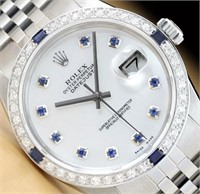 Rolex Men Datejust Sapphire Diamond Watch