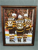 Boston Bruins 'Perfection Line' with Facsimile
