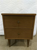 Gorgeous Retro Night Stand with Two Drawers