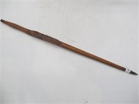 HAND CARVED MILITARY SWAGER STICK WITH BULLET TIP