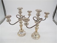 WEIGHTED STERLING CANDLE STICKS 12" X 12"