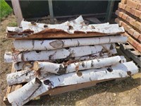 Birch log pieces
