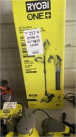 RYOBI 18 VLT WEED EATER AND BLOWER IN BOX