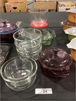 Pyrex Glass Bowls, Bakeware, Covered Dish.