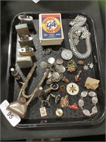 Vintage Lighters, Cuff Links, Costume Jewelry.