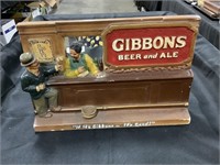Chalkware Gibbons Beer Bartop Advertising.