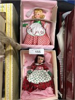 Pair Of Alexander Doll Company Christmas Dolls.