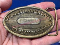 Vintage Detroit Rugby Football Club belt buckle