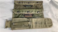 Assorted Vintage gun cleaning pouches
