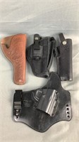 Assorted pistol holsters