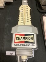 Champion Thermometer Sign.