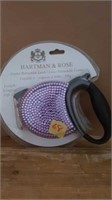 Hartman and Rose crystal retractable leash 10 ft