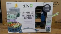Ello duraglass 10 piece food storage set one lid