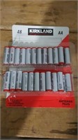 Kirkland AA batteries open packaging 2 missing