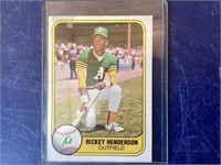 1980 Ricky Henderson baseball card