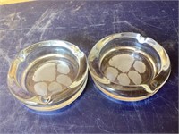 Two Clemson ashtrays