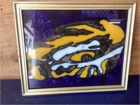 Hand painted on glass LSU