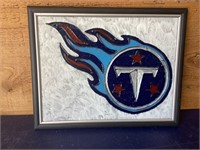 Hand painted on glass Tennessee Titans