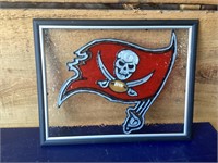 Hand painted on glass Tampa Bay Buccaneers