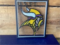 Handpainted on glass Minnesota Vikings