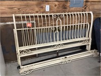 Solid cast iron king bed