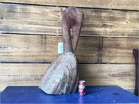 Hand carved wooden pelican