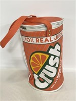 Orange Crush portable cooler with carrying strap