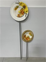 Handcrafted garden flower dishes