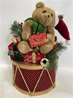 Merry Christmas bear with drum decor