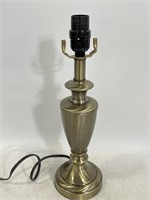 Small polished brass table lamp