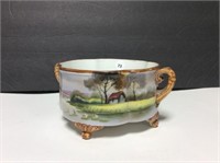 Hand-painted Nippon Footed Bowl With Double