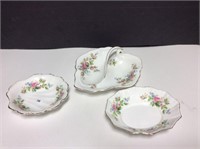 Royal Albert " Moss Rose " Candy Dishes 3pc