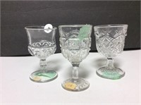 3 Different Vintage Small Goblets