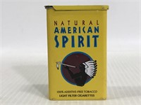 Vintage tin American Spirits cigarette pack