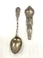 Vintage Sterling tiny spoon and handle