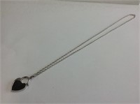 Necklace 18 1/2 " Sterling Silver And 925 Silver