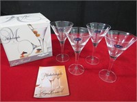 4 Martini Glasses- Michelangelo by Luigi Bormioli