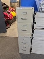 TWO 2 DRAWER FILE CABINETS.  W 15" X D 16" X H 28"