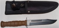 112 - HUNTING KNIFE & NYLN SHEATH (B21)