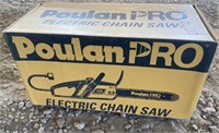 UNUSED ELEC. CHAINSAW POULAN PRO